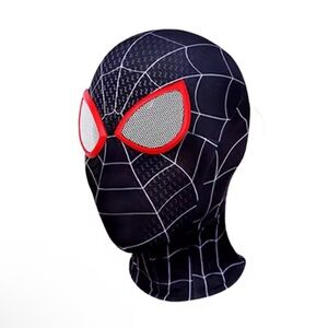 New boys Spiderman mask miles morales superhero  Halloween costume Cosplay black